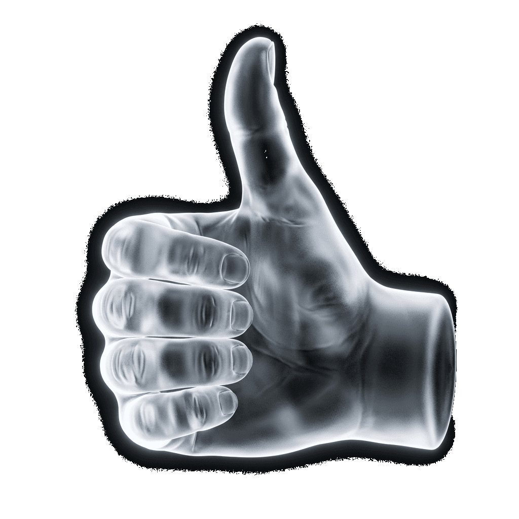 Glass Hand Thumbs Up